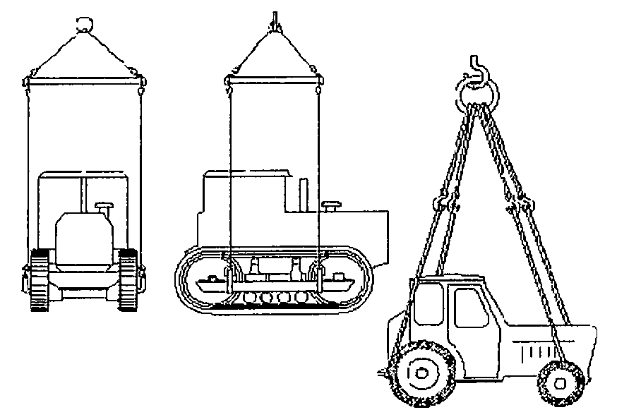 Схема строповки экскаватора