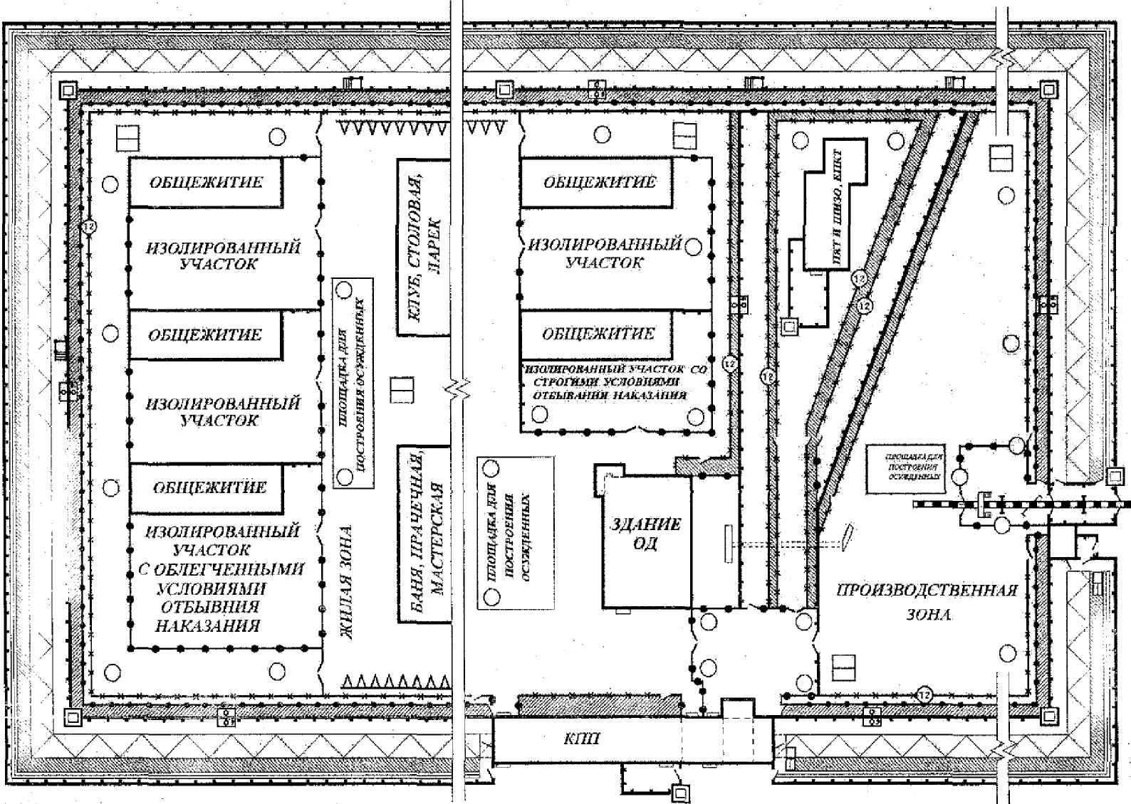 Схема исправительной колонии