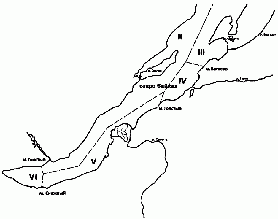 Байкальский рыбохозяйственный бассейн карта