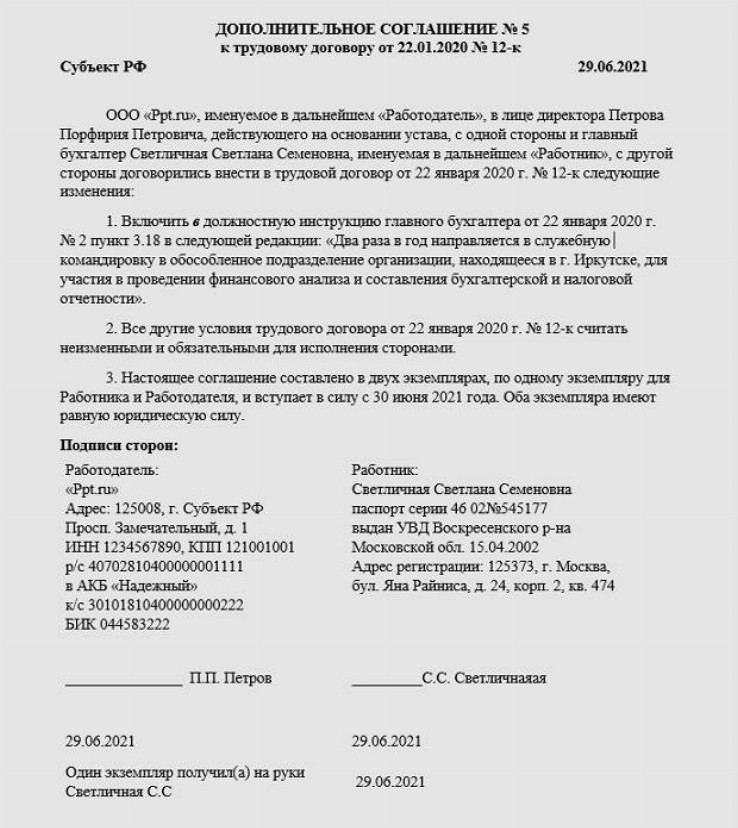 Как изменить должностную инструкцию работнику в 2024 году