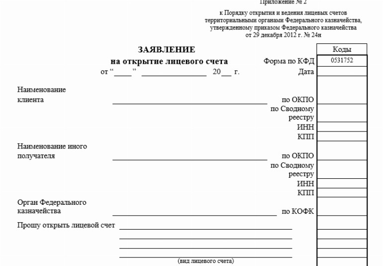 Карточка образцов подписей в казначействе бланк 2022