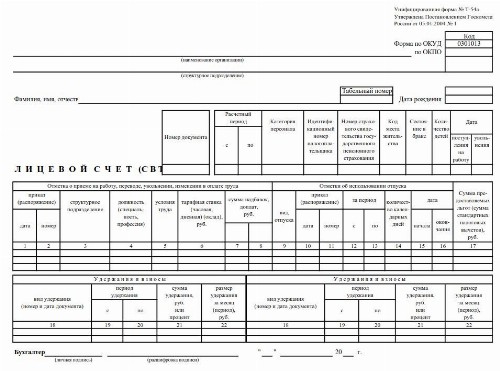 Что такое лицевые счета по заработной плате 2024