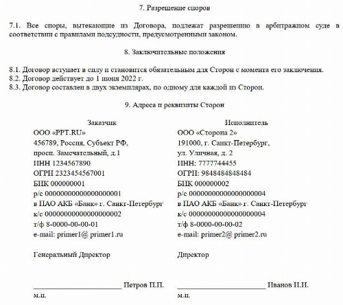 Договор на оказание консультационных и информационных услуг образец