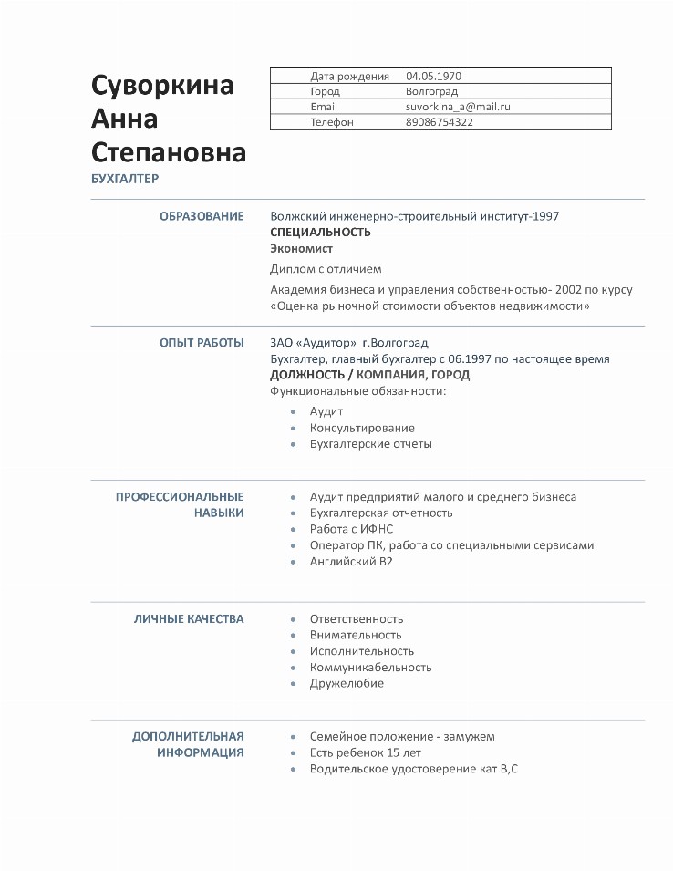 Как писать семейное положение в резюме при трудоустройстве в 2024году