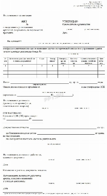 Уничтожение документов с истекшими сроками хранения в 2024 году ...