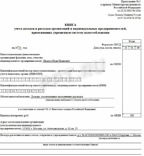Книга расходов и доходов: как заполнить ИП на УСН в 2024 году