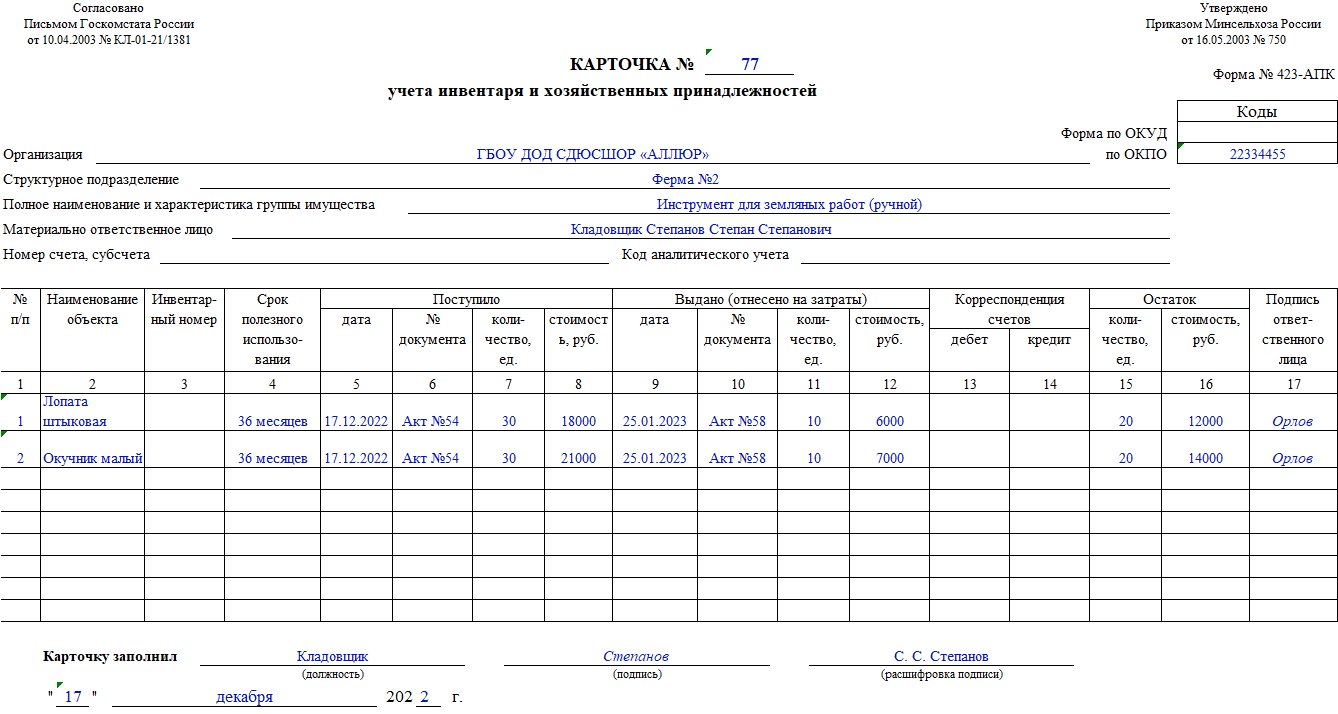 Бланк учета инструментов. Карточка учёта инструмента типовая форма 131. Карточка учета инструмента выданного сотруднику. Карточка учета 0504206.