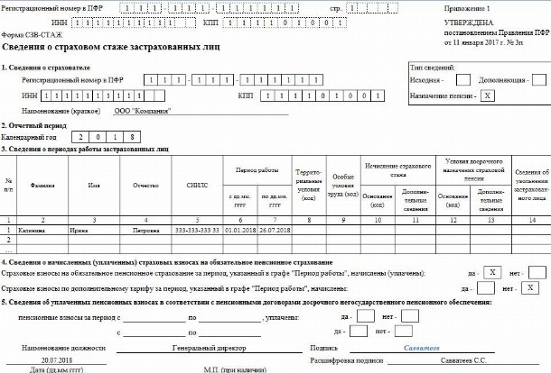 Форма с2б образец