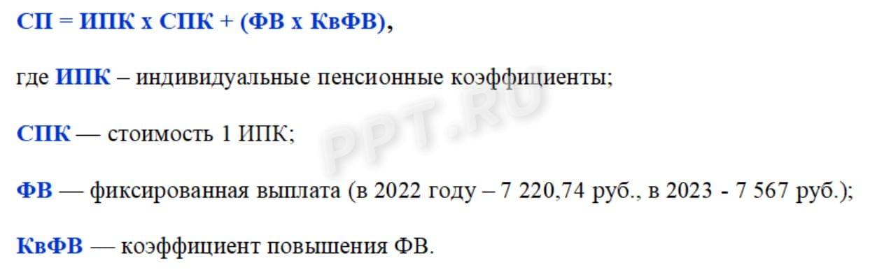 Расчет пенсии в 2023 году