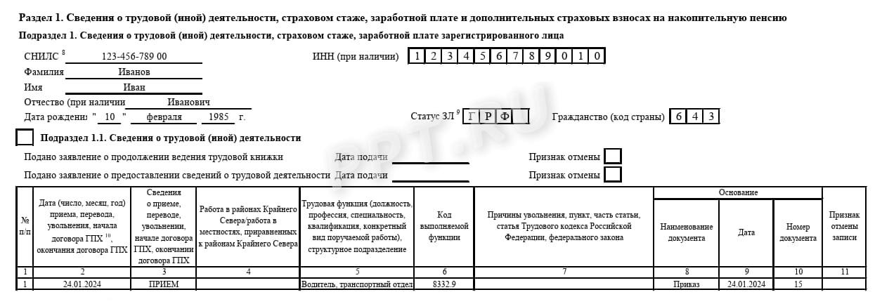 Корректирующие сведения