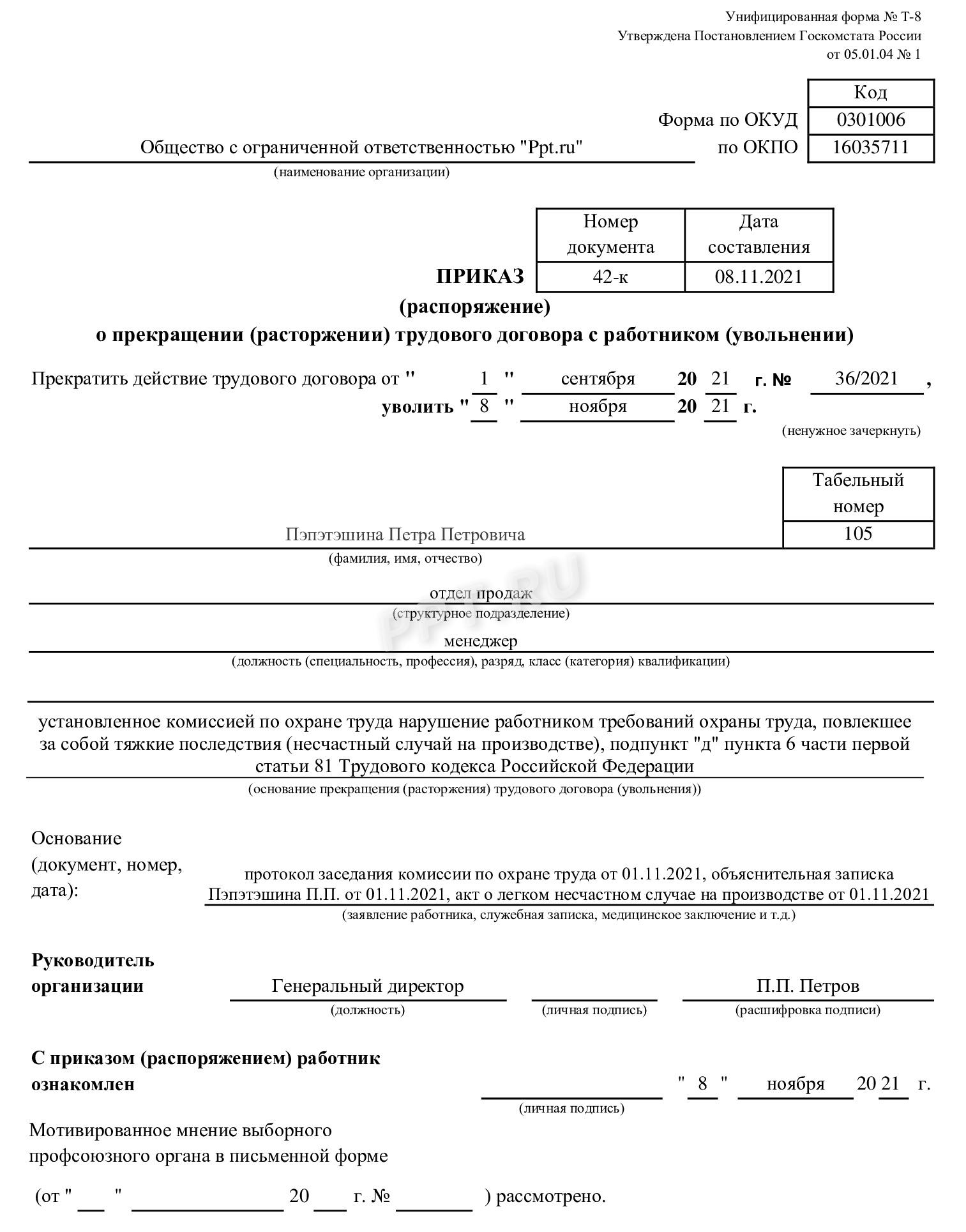 Ответственность за нарушение требований охраны труда в организации в 2024