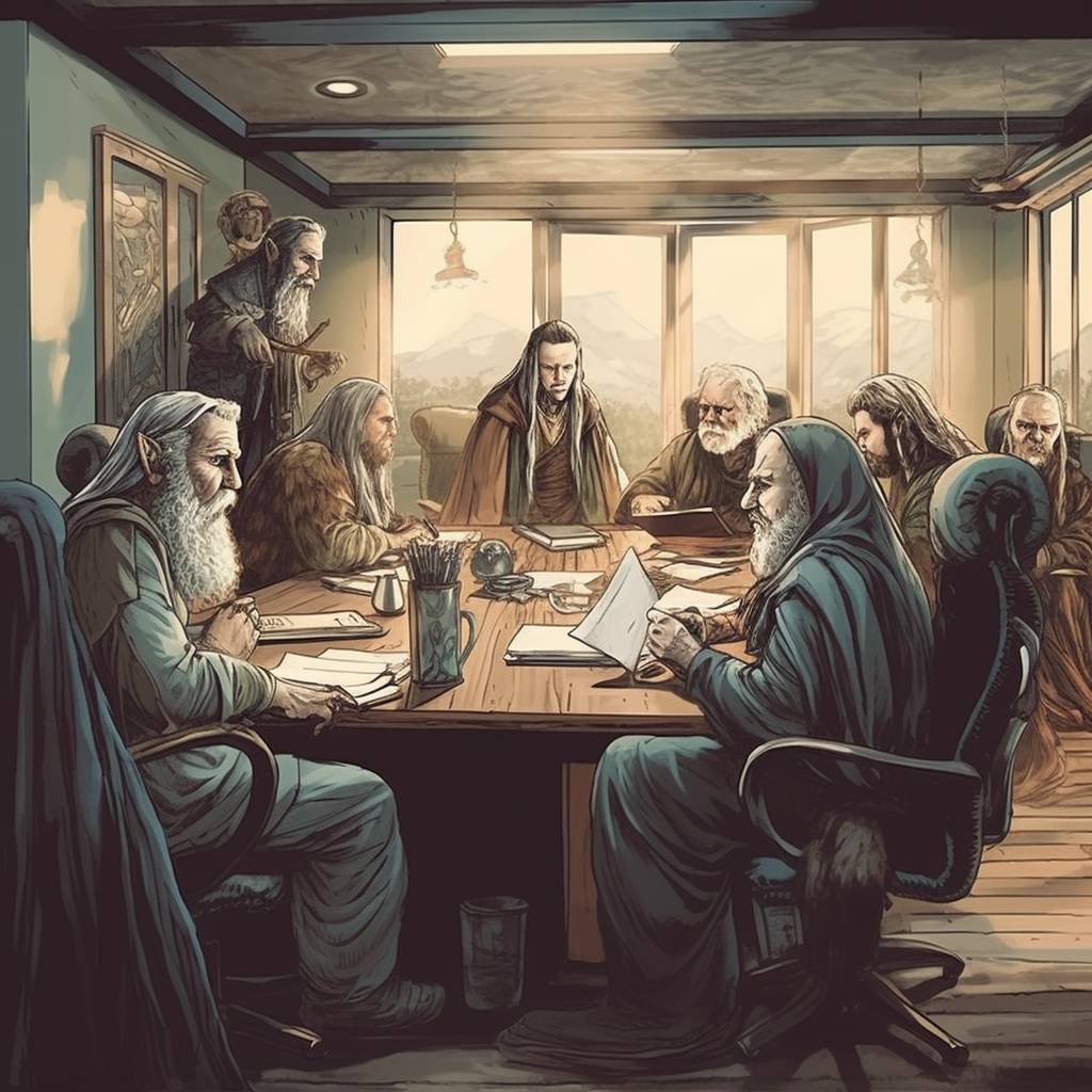 Совещание в стиле Властелина колец Совещание в стиле Властелина колец