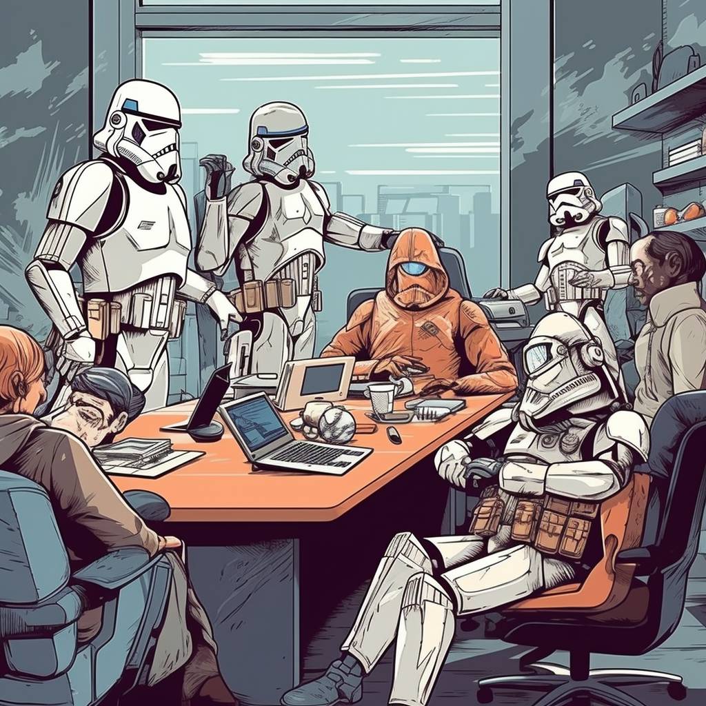 Совещание в стиле Звездных войн Совещание в стиле Звездных войн