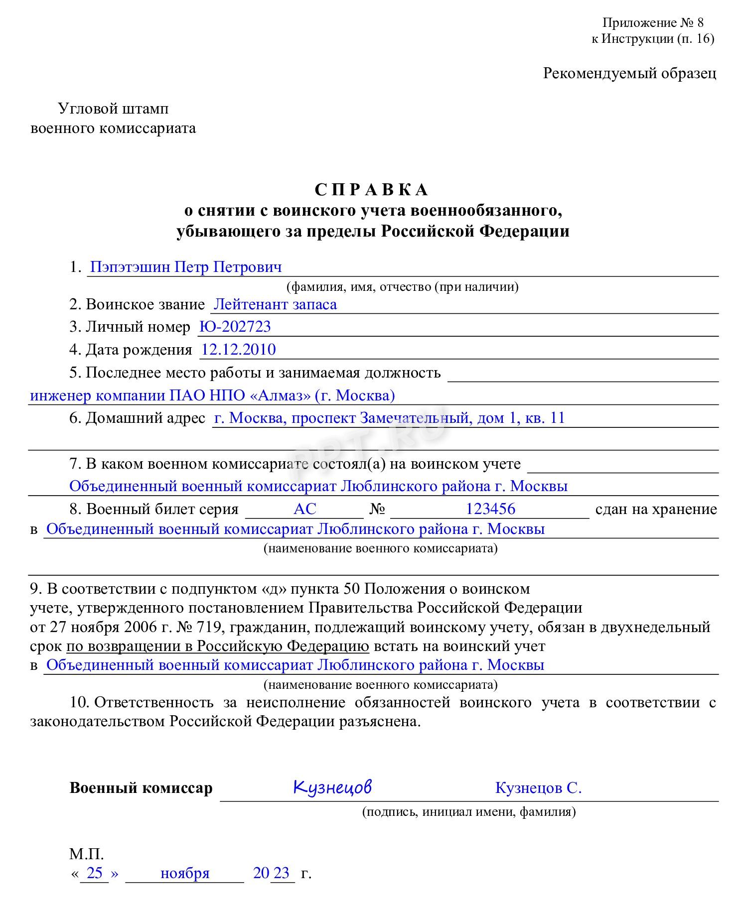 Последствия снятия с воинского учета в 2024 году