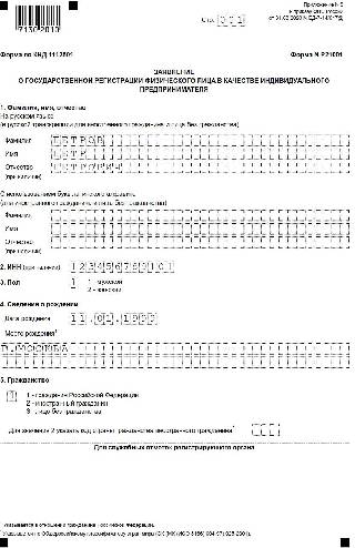 Как заполнить форму р21001 на компьютере