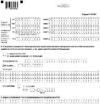 Как заполнить форму р21001 на компьютере