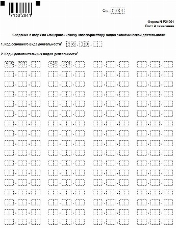 Форма 21001 образец