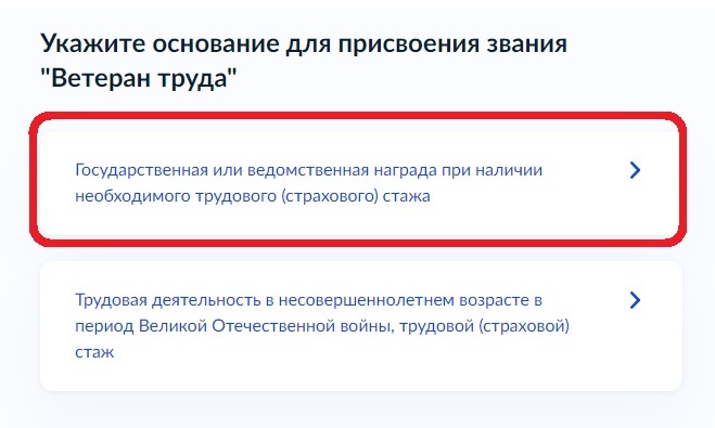 Шаг 7 инструкции по подаче заявления на присвоение звания ветерана труда МВД через госуслуги Шаг 7 инструкции по подаче заявления на присвоение звания ветерана труда МВД через госуслуги