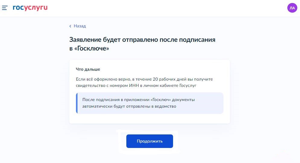 Сколько времени делается ИНН на Госуслугах