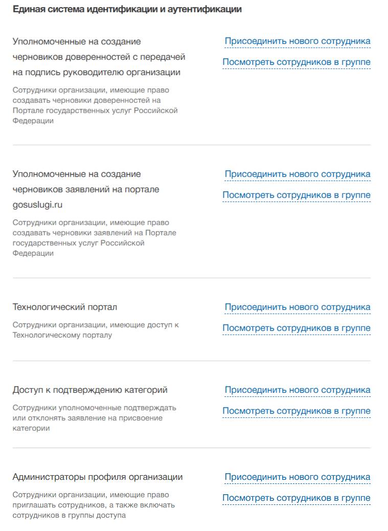 Выбор групп доступа, с которыми можно подать уведомление об увольнении иностранца