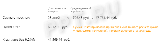 Как начислить отпускные в 2021 году в 1с 8