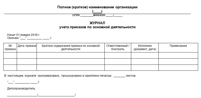 Журнал регистрации как оформить. Реестр приказов по основной деятельности образец. Журнал регистрации приказов по основной деятельности в ДОУ. Образец ведения журнала регистрации приказов. Журнал регистрации приказов пример заполнения.