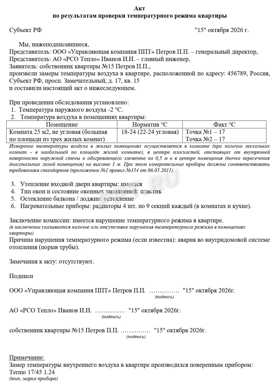 Акт проверки Акт проверки