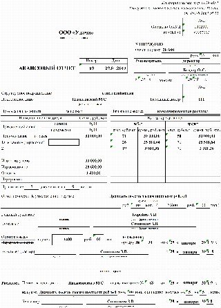 Как правильно заполнить авансовый отчет образец