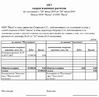 Образец счет от поставщика