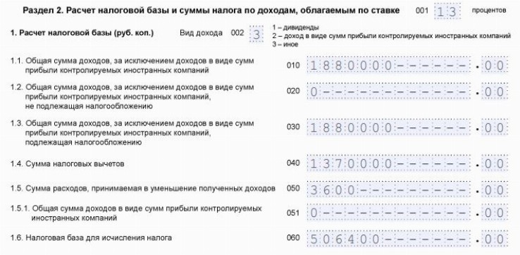 Ндфл 3 за 2020 г образец заполнения для налогового вычета за лечение