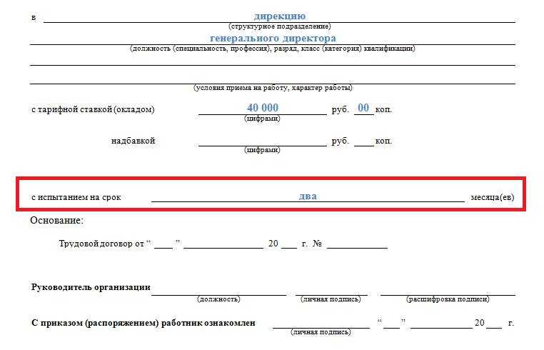 Приказ о назначении оклада генеральному директору образец