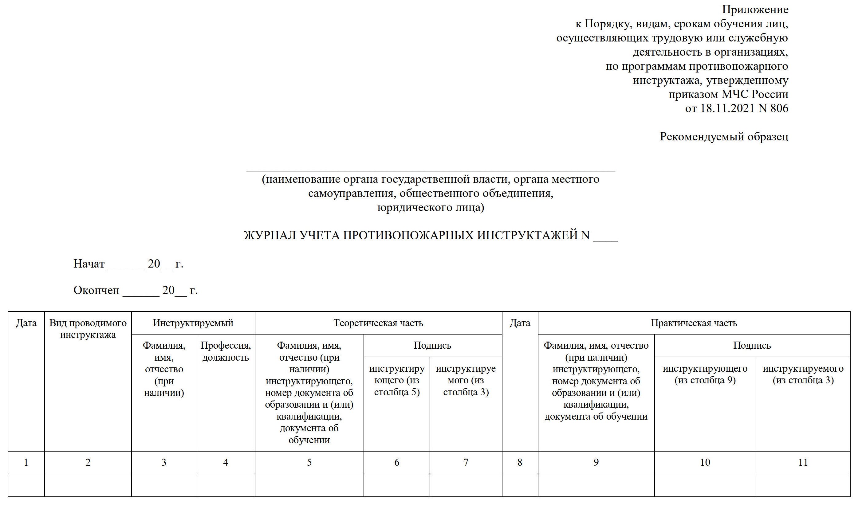 Скачать журнал учета инструктажей по пожарной безопасности 2024 года.  Образец заполнения журнала учета противопожарных инструктажей