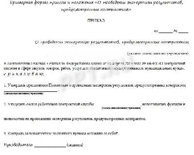 Образец заключения внутренней экспертизы по 44 фз