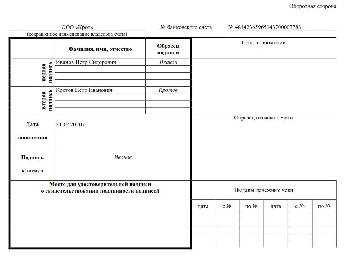 Образец заполнения карточки образцов подписей для казначейства по 21н