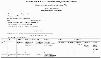 Личная карточка инструктажа по охране труда образец