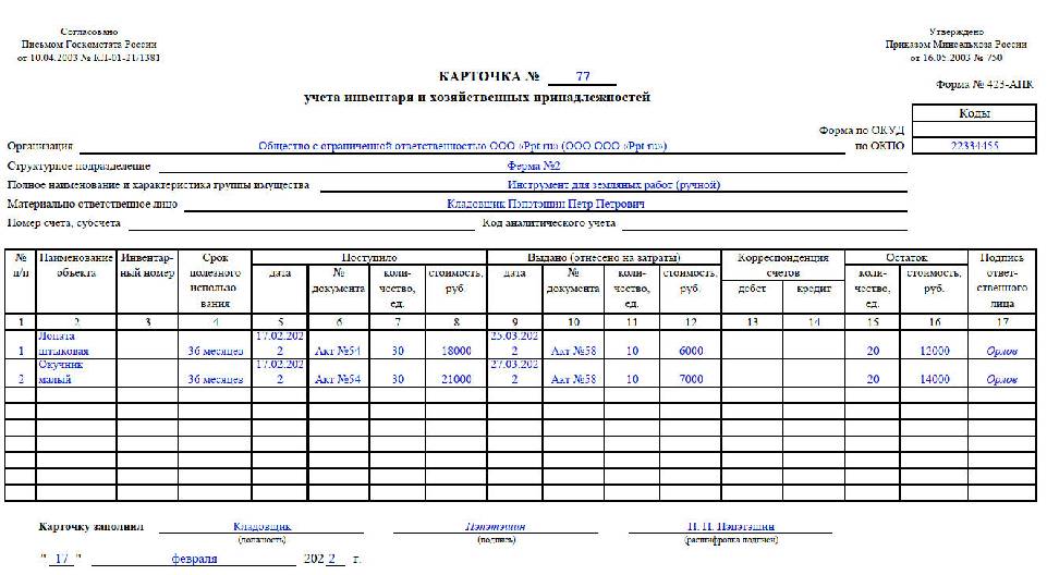 Журнал выдачи спортивного инвентаря образец