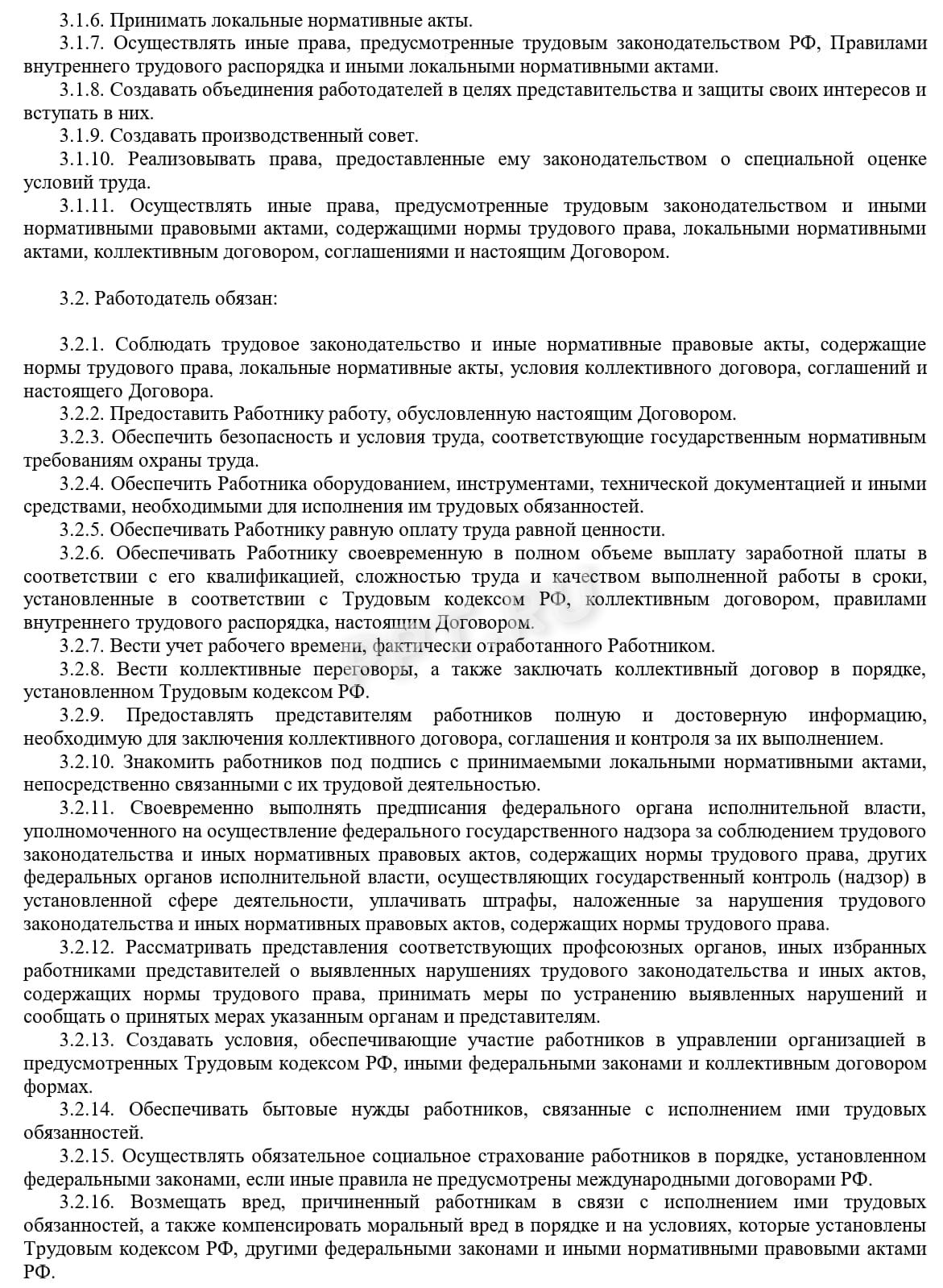 Образец трудового договора с белорусом, стр. 3