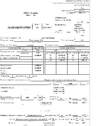 Отчет о расходах подотчетного лица ф 0504520 в 1с