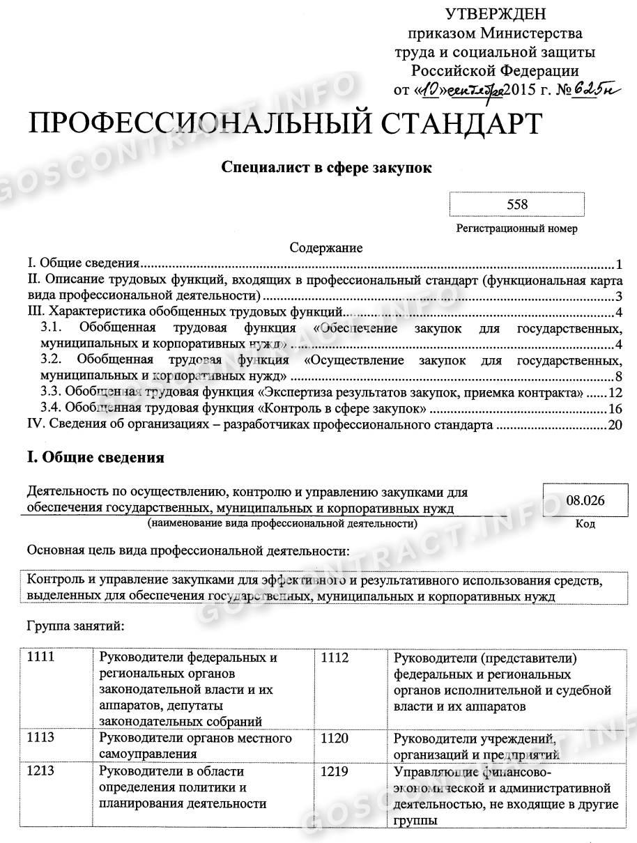 Профстандарт специалиста по закупкам с 2024 года