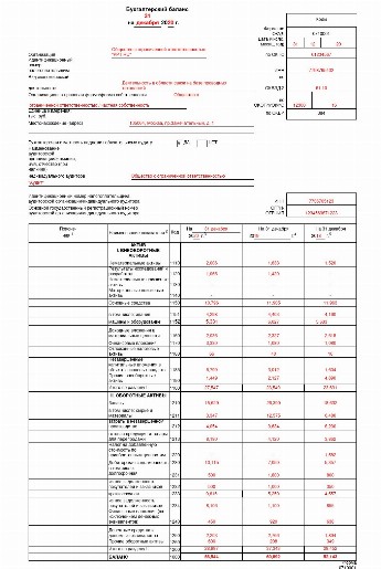 Бухгалтерская отчетность образец