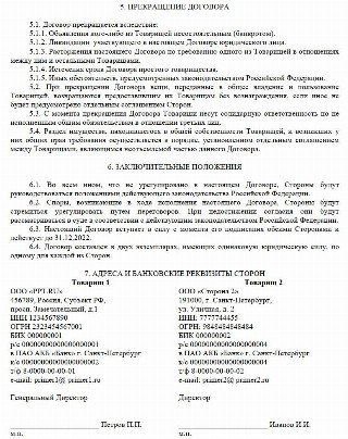 Договор соглашение о сотрудничестве и совместной деятельности образец