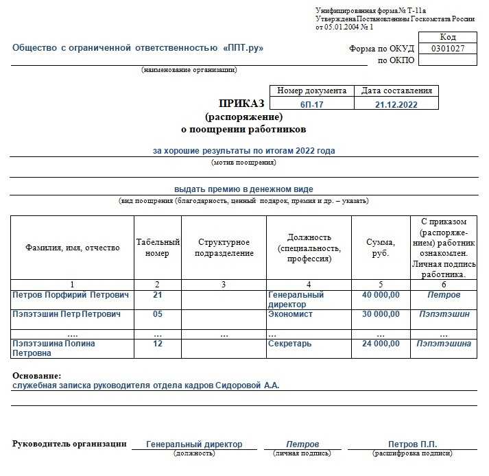 Приказ о премировании. Приказ о поощрении работников форма т-11а образец заполнения. Документ о поощрении работника. Приказ о поощрении работника за добросовестный труд.