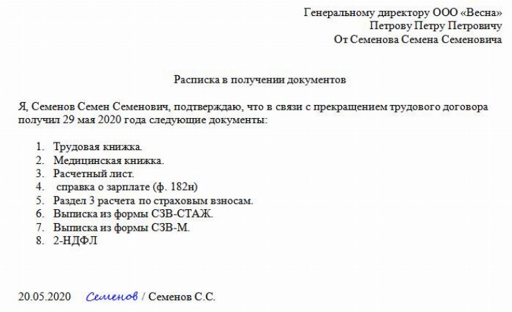 Схема документы оформляемые при увольнении