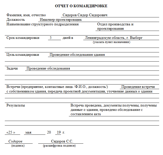 Образец отчета по консалтингу