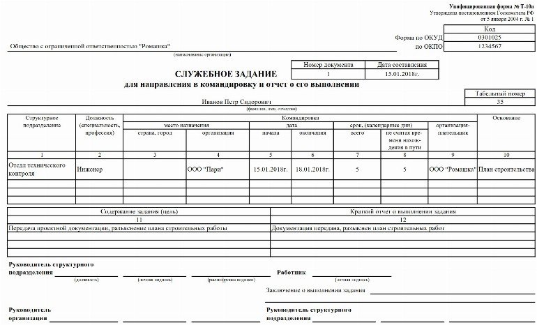 Финансовый отчет по командировке образец