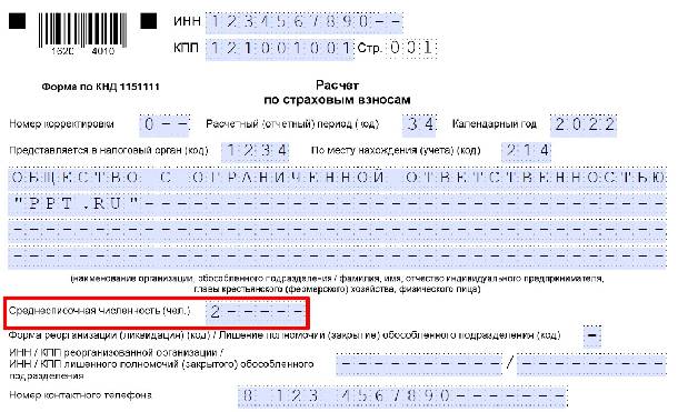 Отчет о среднесписочной численности в 2021 году в 1с 8