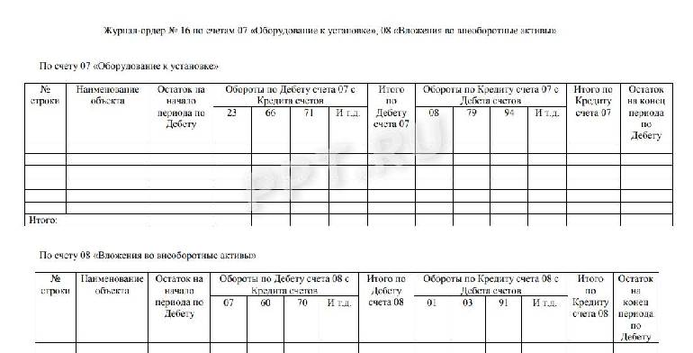 Журнал ордер по счету 62 образец заполнения