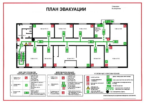 Каким должен быть фон плана эвакуации