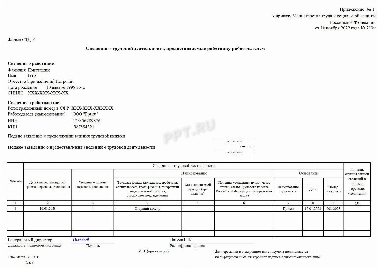 Стд р образец заполнения