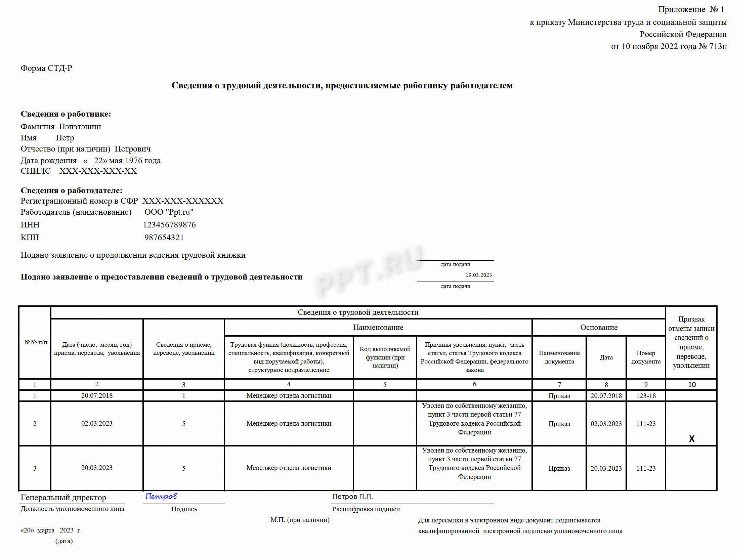 Стд р образец заполнения